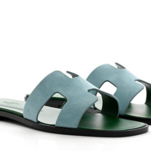 hermes-oran-sandal-vert-deau-suede-goatskin